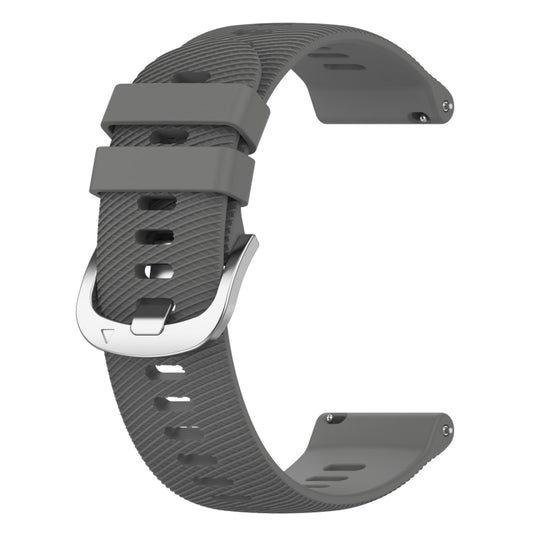 For Garmin Venu 2S 18mm Solid Color Silicone Watch Band(Dark Grey) by buy2fix