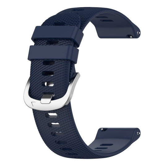For Garmin Venu 2S 18mm Solid Color Silicone Watch Band(Midnight Blue) by buy2fix