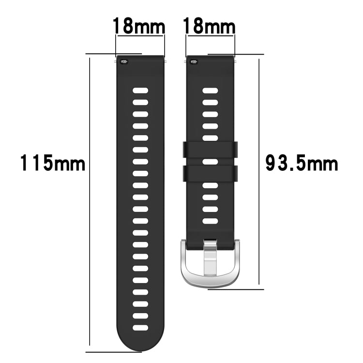 For Garmin Venu 2S 18mm Solid Color Silicone Watch Band(Green) by buy2fix