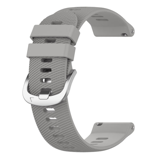 For Garmin Vivomove 3S 18mm Solid Color Silicone Watch Band(Grey) by buy2fix