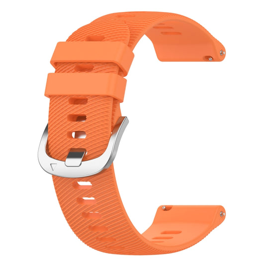 For GarminActive S 18mm Solid Color Silicone Watch Band(Orange) by buy2fix