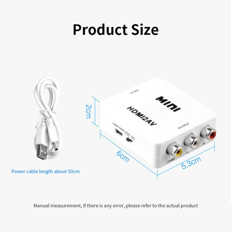 JSM Mini Size HD 1080P HDMI to AV / CVBS Video Converter Adapter by JUNSUNMAY
