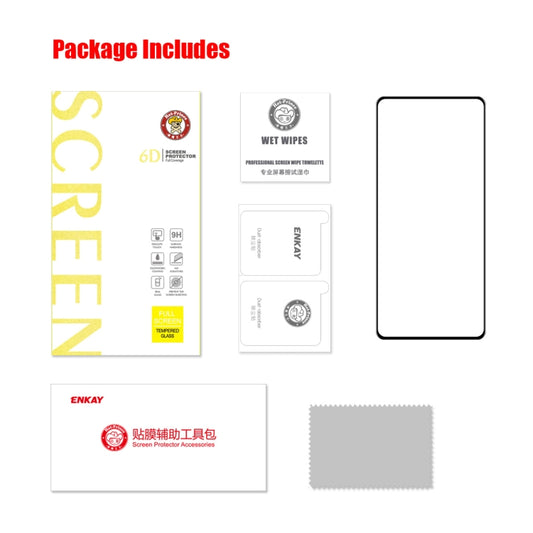 For Xiaomi 12 Lite Full Glue Tempered Glass 6D Anti-scratch Full Film by ENKAY
