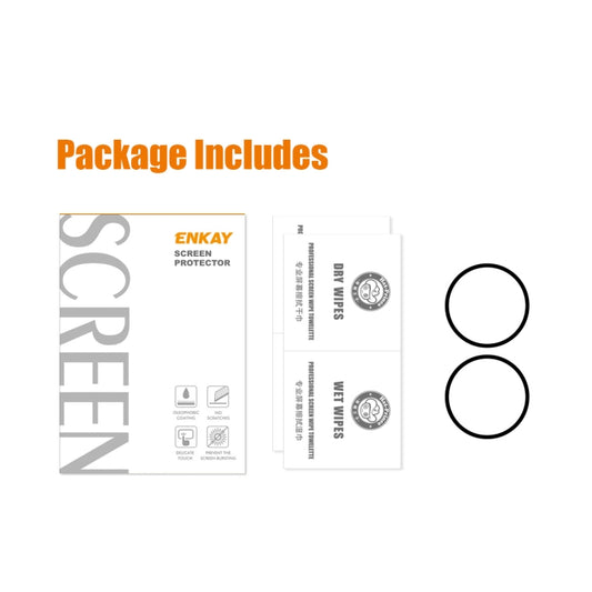 2 PCS For Samsung Galaxy Watch5 40mm ENKAY 9H Full Cover Tempered Glass Watch Film by ENKAY