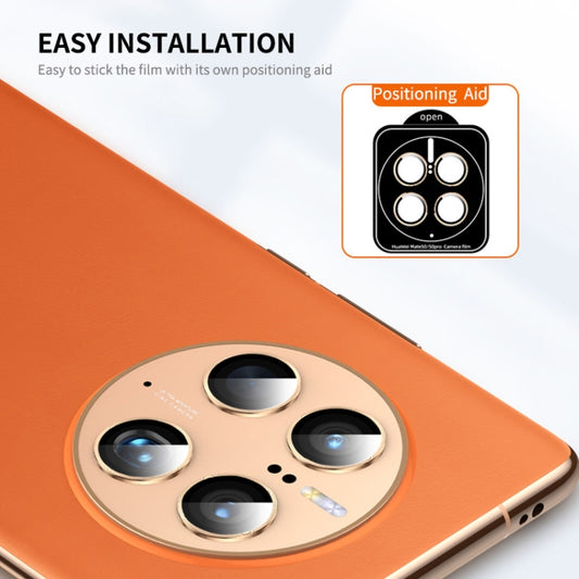 For Huawei Mate 50 Pro ENKAY 9H Rear Camera Aluminium Alloy Tempered Glass Film(Golden) by ENKAY