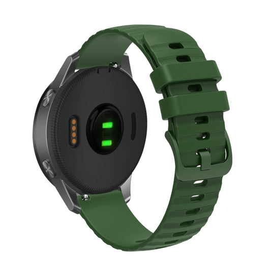 For Samsung Galaxy Gear S2 Classic 20mm Wavy Dotted Solid-Color Silicone Watch Band(Army Green) by buy2fix