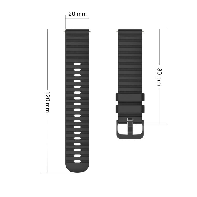 For Samsung Galaxy Gear S2 Classic 20mm Wavy Dotted Solid-Color Silicone Watch Band(Army Green) by buy2fix