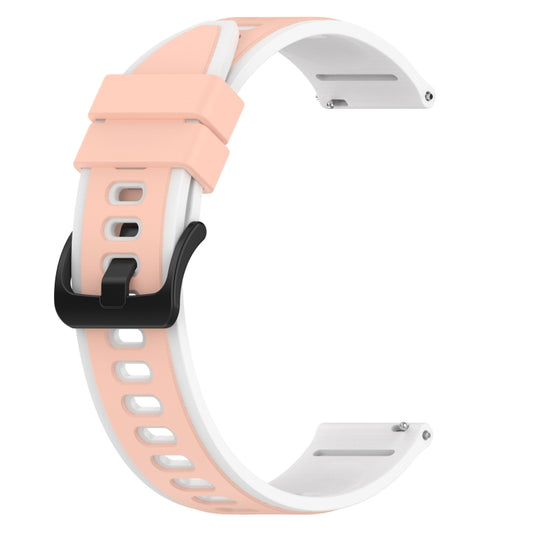 For Amazfit GTS 2 Mini 20mm Two-Color Silicone Watch Band(Pink+White) by buy2fix