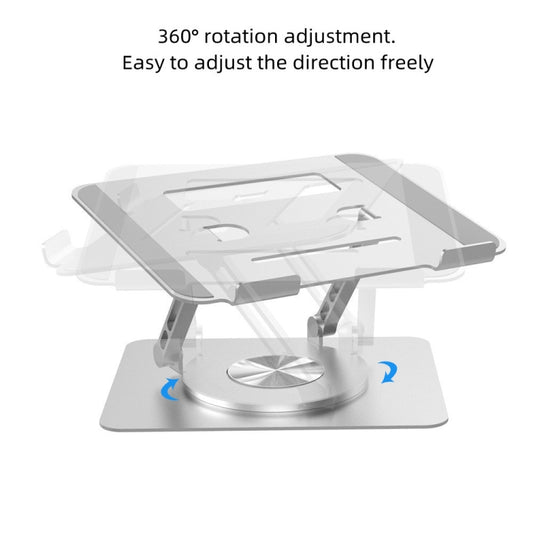 D088 Portable Aluminum 360 Degree Rotating Height Flexible Adjustable Notebook Laptop Stand by buy2fix