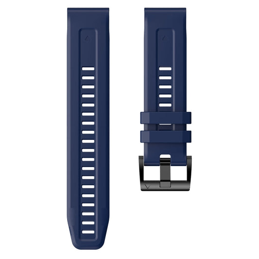For Garmin EPIX Gen 2 Metal Buckle Solid Color Silicone Watch Band(Midnight Blue) by buy2fix