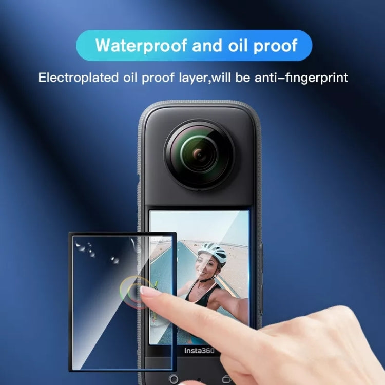 For Insta360 X3 2pcs Transparent HD Curved Protective Film by buy2fix
