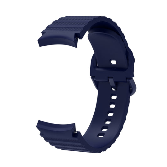 For Samsung Galaxy Watch 5 / 5 Pro Wave Dotted Pure Color Buckle Silicone Watch Band(Midnight Blue) by buy2fix