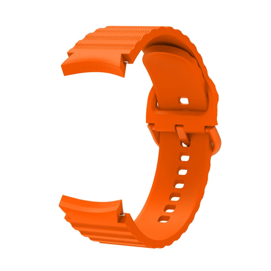 For Samsung Galaxy Watch 5 / 5 Pro Wave Dotted Pure Color Buckle Silicone Watch Band(Orange) by buy2fix