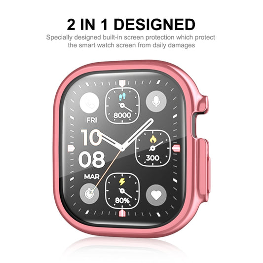 For Apple Watch Ultra 3 / 2 / 1 49mm ENKAY Full Coverage Electroplated Soft TPU Case with Screen Film(Pink) by ENKAY