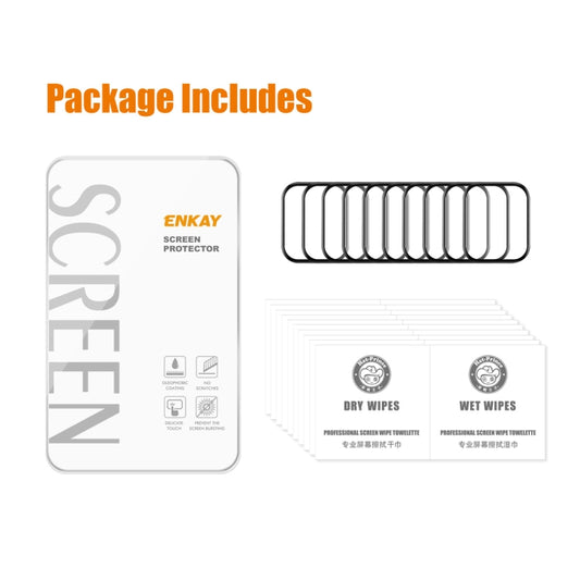 10pcs For Amazfit GTS 4 ENKAY 3D Full Coverage Soft PC Edge + PMMA HD Screen Protector Film by ENKAY