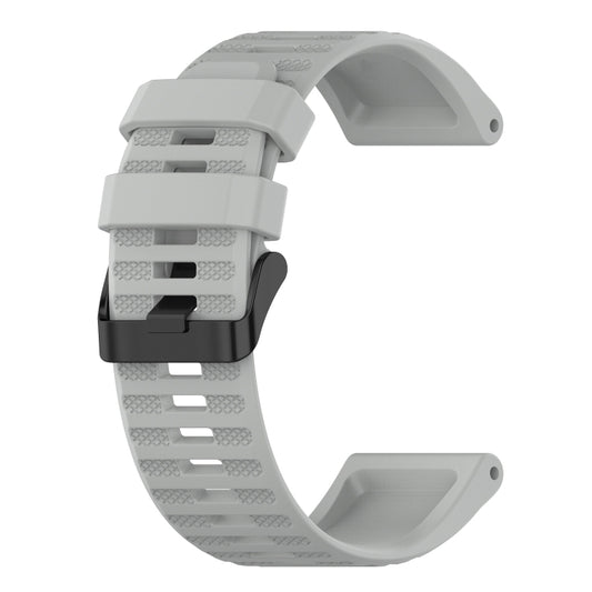 For Garmin Descent MK 2i 26mm Horizontal Texture Silicone Watch Band with Removal Tool(Grey) by buy2fix