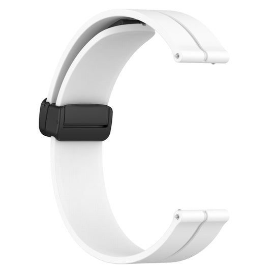 For Garmin Forerunner 55 20mm Solid Color Magnetic Clasp Silicone Watch Band(White) by buy2fix