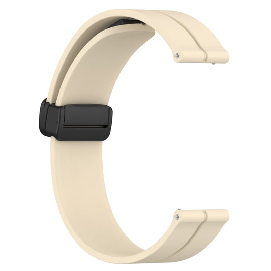 For Garmin Forerunner 55 20mm Solid Color Magnetic Clasp Silicone Watch Band(Beige) by buy2fix