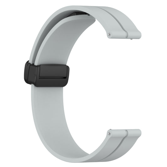 For Samsung Galaxy Watch 5 Pro 45mm 20mm Solid Color Magnetic Clasp Silicone Watch Band(Grey) by buy2fix