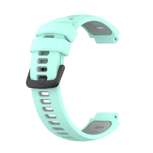 For Garmin Forerunner 735 / 735XT Two-Color Silicone Watch Band(Teal+Grey) by buy2fix