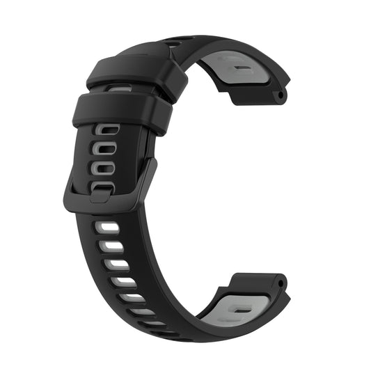 For Garmin Approach S20 Two-Color Silicone Watch Band(Black+Grey) by buy2fix