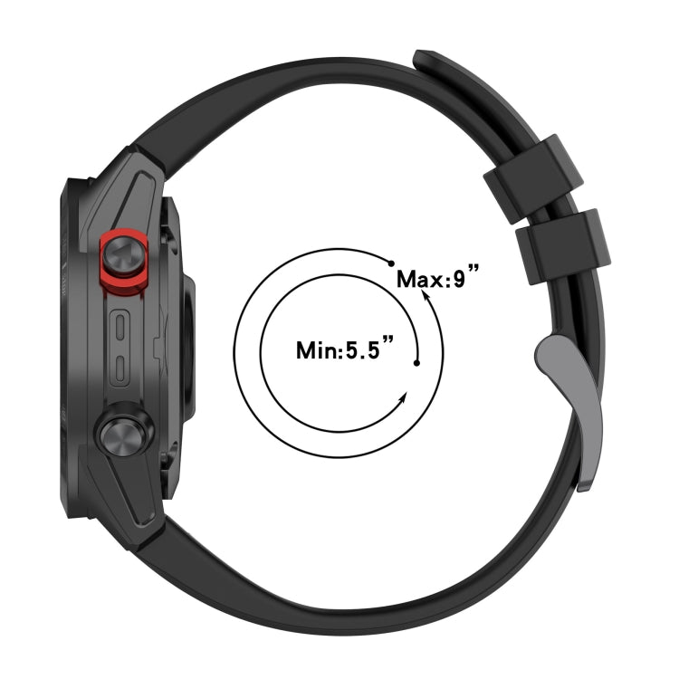 For Garmin Approach S62 22mm Two-Color Sports Silicone Watch Band(Black+White) by buy2fix