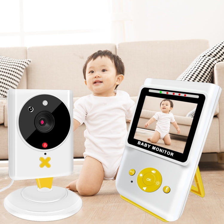 855P 2.4 inch Home Wireless Yellow Baby Monitor with Baby Surveillance Camera(UK Plug) by buy2fix