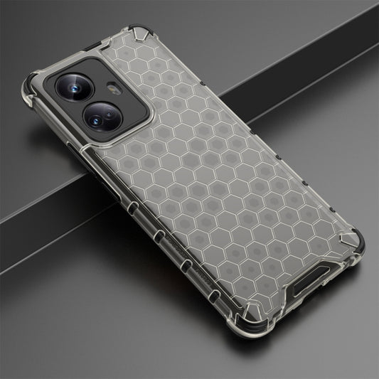 For Realme 10 Pro+ 5G Honeycomb Phone Case(Black) by buy2fix