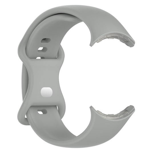 For Google Pixel Watch Loop Type Solid Color Silicone Watch Band, Size:L(Grey) by buy2fix