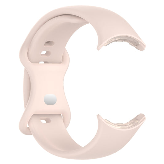 For Google Pixel Watch Loop Type Solid Color Silicone Watch Band, Size:S(Pink) by buy2fix