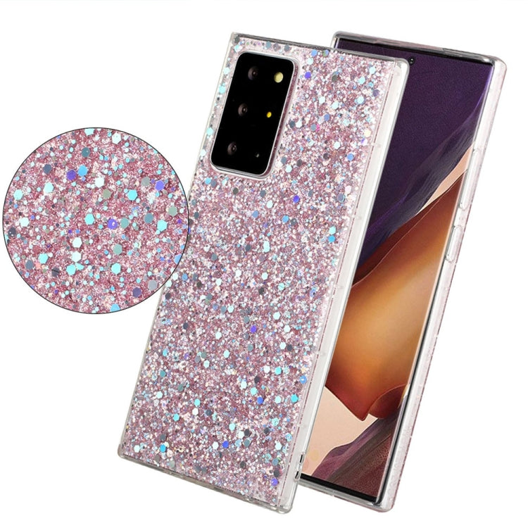 For Samsung Galaxy A03s EU Edition Glitter Sequins Epoxy TPU Phone Case(Blue) by buy2fix