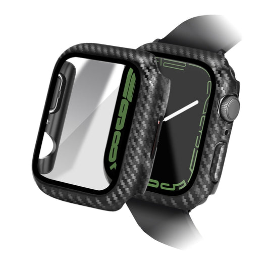 For Apple Watch Series 9 / 8 / 7 45mm ENKAY Hat-Prince Waterproof Full Coverage PC Frame + 9H Tempered Glass Case by ENKAY