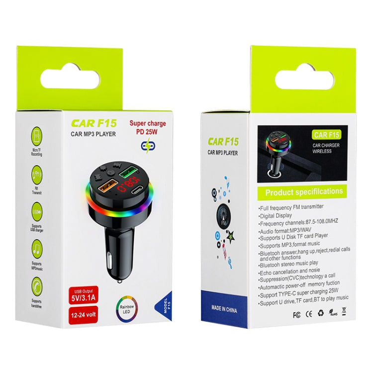 PDF15 FM Transmitter Bluetooth 5.0 Handsfree Car Kit Audio MP3 Player by buy2fix