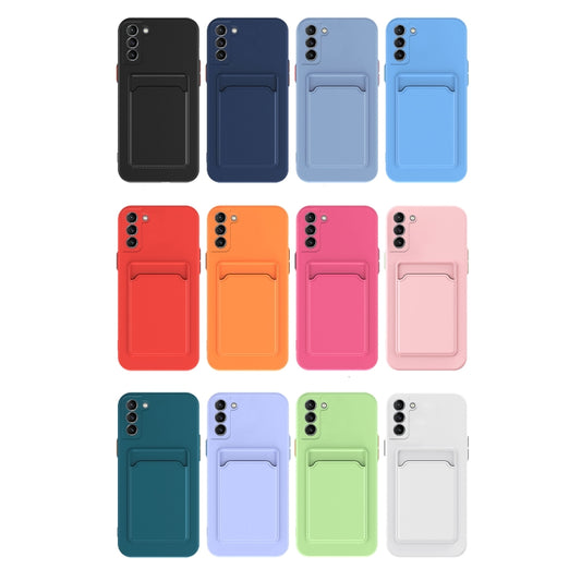 For Samsung Galaxy A54 5G Skin Feel Card TPU Contrast Color Button Phone Case(Pink) by buy2fix