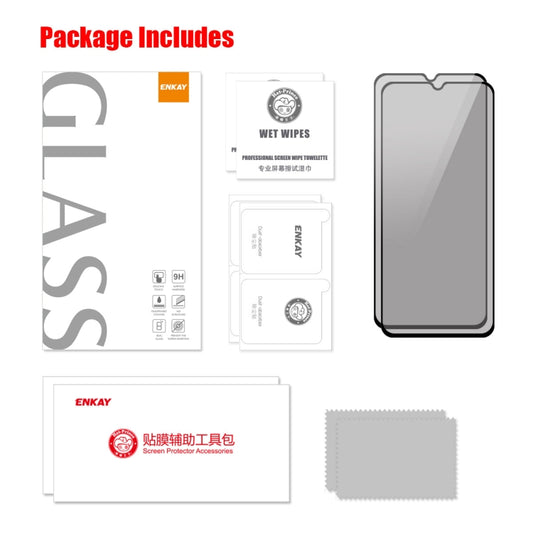 2pcs For Samsung Galaxy A04 / A04s ENKAY 28 Degree Anti-peeping Tempered Glass Full Screen Film by ENKAY