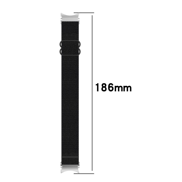For Samsung Galaxy Watch 5 44mm Nylon Stretch Black Buckle Watch Band(Green) by buy2fix