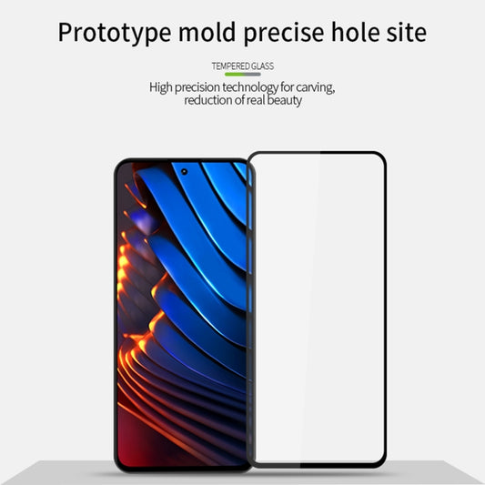 For Xiaomi Poco X5 Pro MOFI 9H 2.5D Full Screen Tempered Glass Film(Black) by MOFI