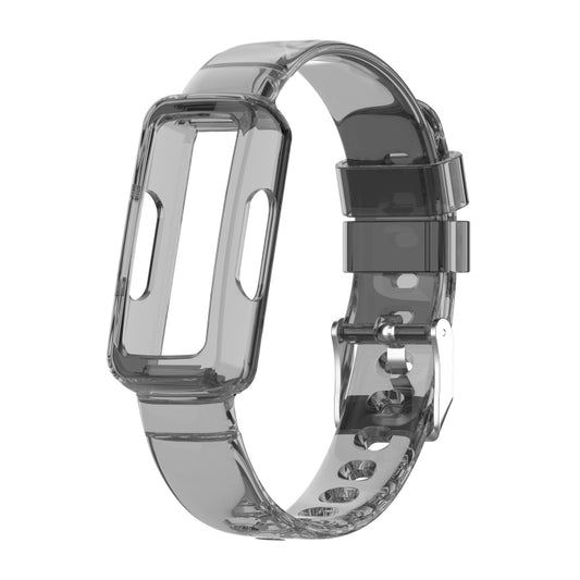 For Fitbit Inspire 3 TPU Integrated Watch Band(Transparent Black) by buy2fix