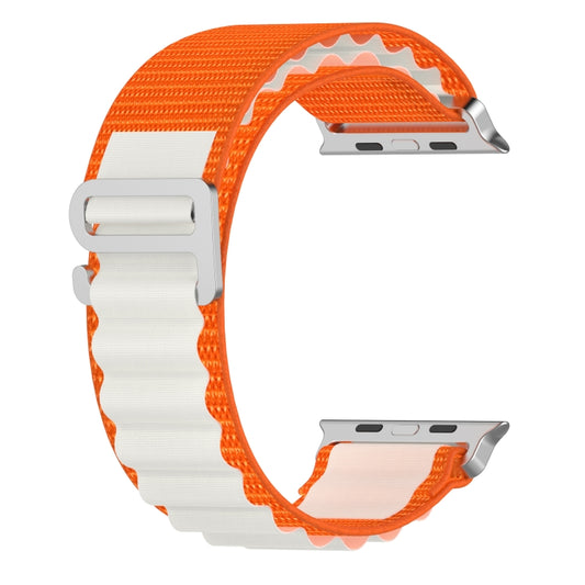 Double Color Nylon Watch Band For Apple Watch Ultra 49mm(Orange+Starlight) by buy2fix