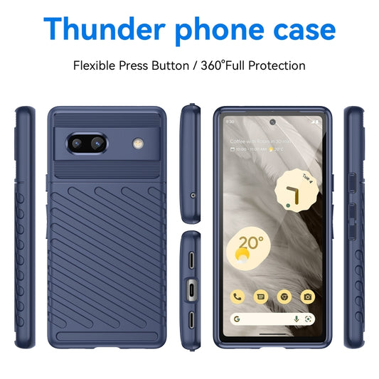 For Google Pixel 7A Thunderbolt Shockproof TPU Phone Case(Blue) by buy2fix