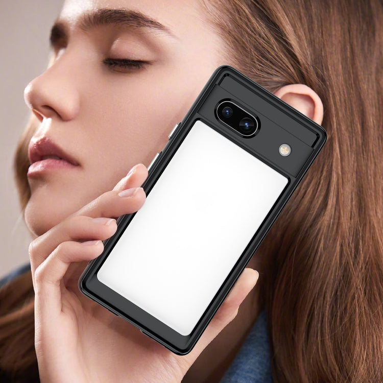 For Google Pixel 7a Colorful Series Acrylic + TPU Phone Case(Black) by buy2fix