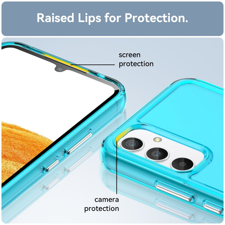 For Samsung Galaxy A34 5G Candy Series TPU Phone Case(Transparent Blue) by buy2fix