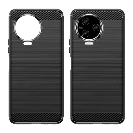 For Infinix Note 12 2023 Brushed Texture Carbon Fiber TPU Phone Case(Black) by buy2fix