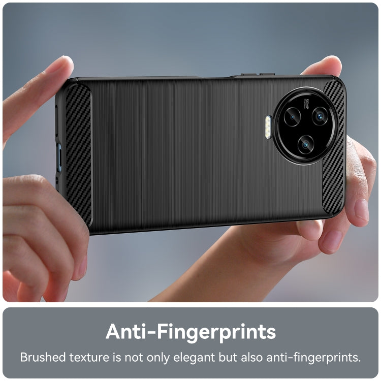 For Infinix Note 12 2023 Brushed Texture Carbon Fiber TPU Phone Case(Black) by buy2fix