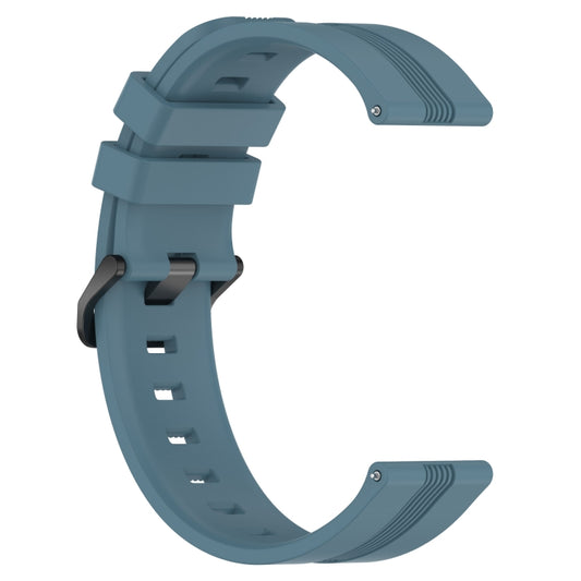 For Garmin Venu 20mm Concave Striped Slicone Watch Band(Rock Cyan) by buy2fix