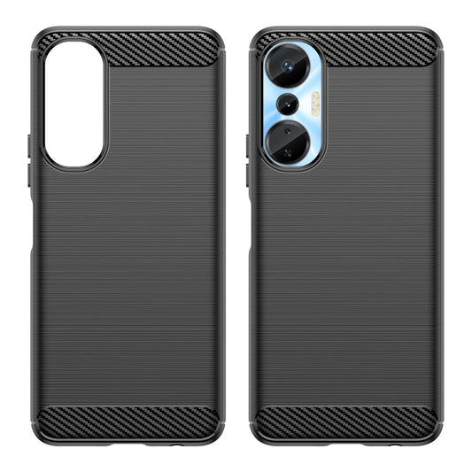 For Infinix Hot 20S Brushed Texture Carbon Fiber TPU Phone Case(Black) by buy2fix