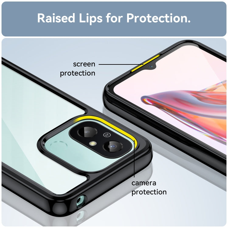 For Xiaomi Redmi 12C Colorful Series Acrylic + TPU Phone Case(Black) by buy2fix