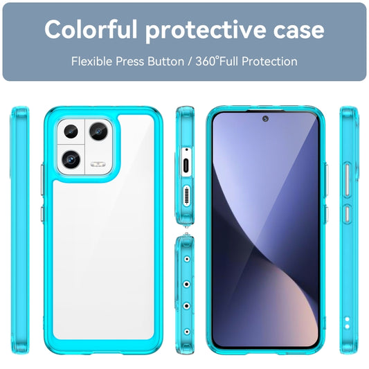 For Xiaomi 13 Colorful Series Acrylic + TPU Phone Case(Transparent Blue) by buy2fix