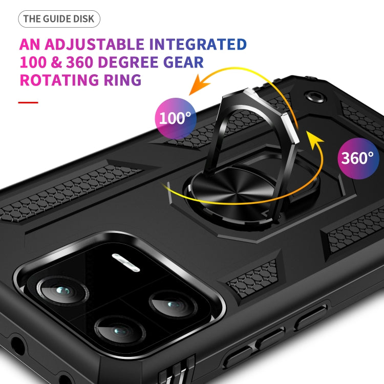 For Xiaomi 13 Pro Shockproof TPU + PC Phone Case with Holder(Black) by buy2fix