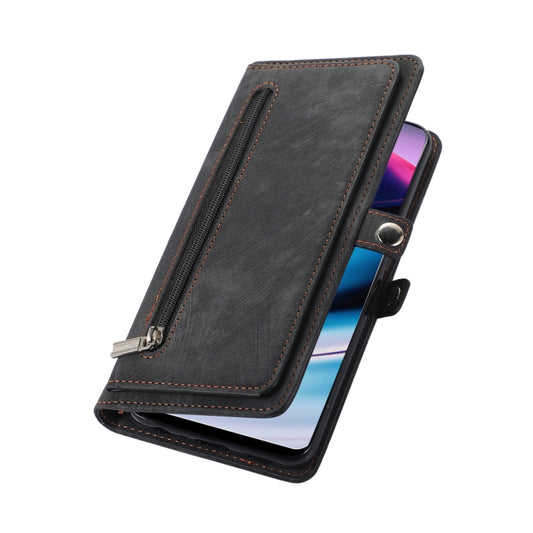 For Nothing Phone 1 Zipper Card Slot Buckle Wallet Leather Phone Case(Black) by buy2fix